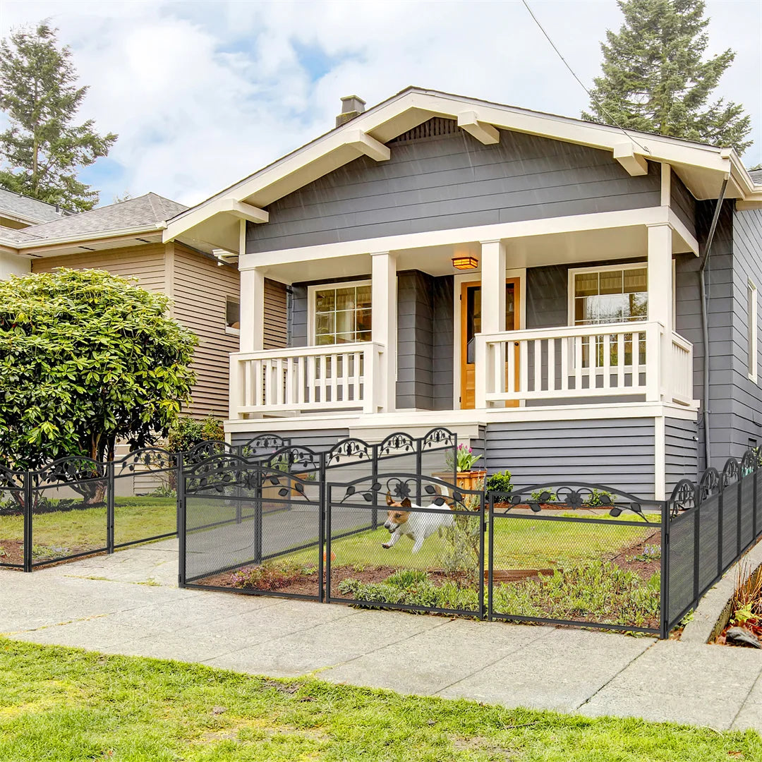 BINGOPAW 5Pcs Metal Dog Fence Pet Playpen Garden Barrier