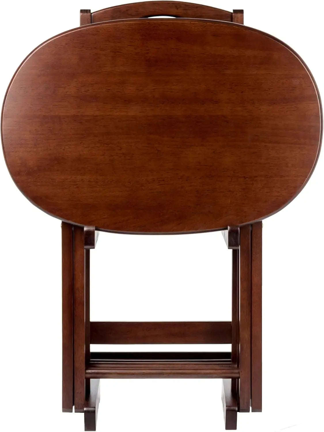 Solid Wood Snack Table Set With Stand For Living Room