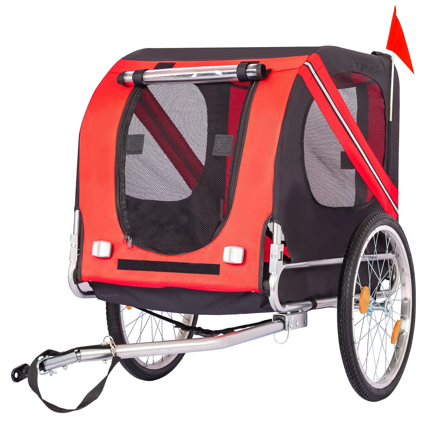 HiMISS Folding Steel Dog Bike Trailer With Universal Pet Carrier