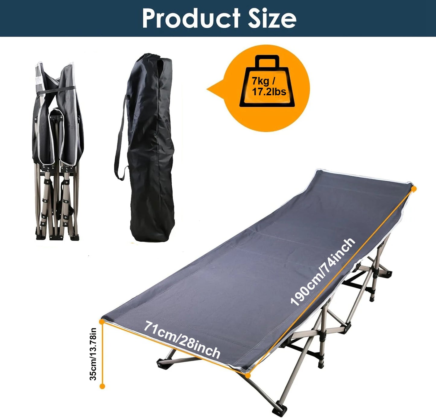 Foldable Portable Bed Outdoor Garden Lounge Chair Pearl Foam Mattress