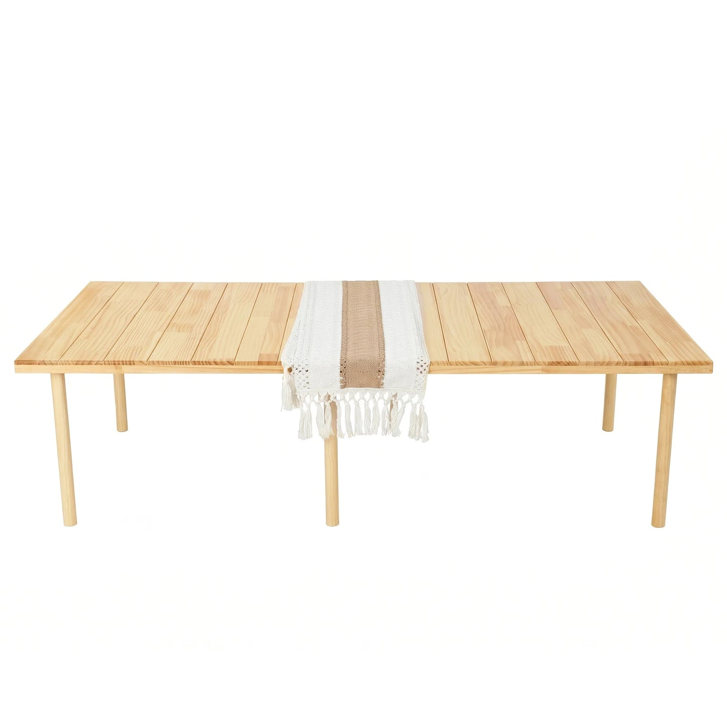 Foldable Boho Low Picnic Table Wood Portable For Outdoor Camp Beach