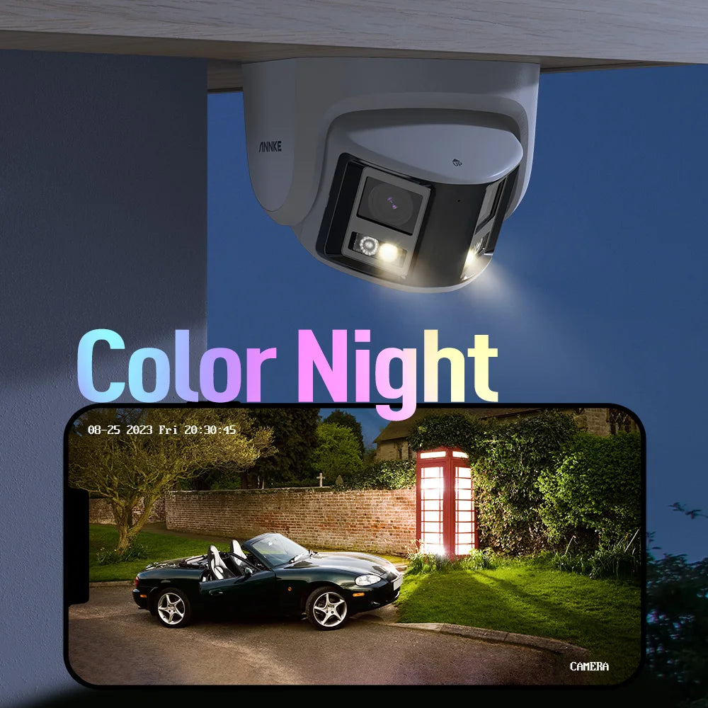 ANNKE 8MP 4K Dual Lens Security Camera With Human Detection
