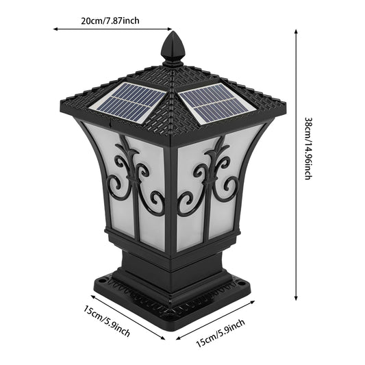 Outdoor Solar Post Light 85-265V IP44 Water Resistant Garden Lamp