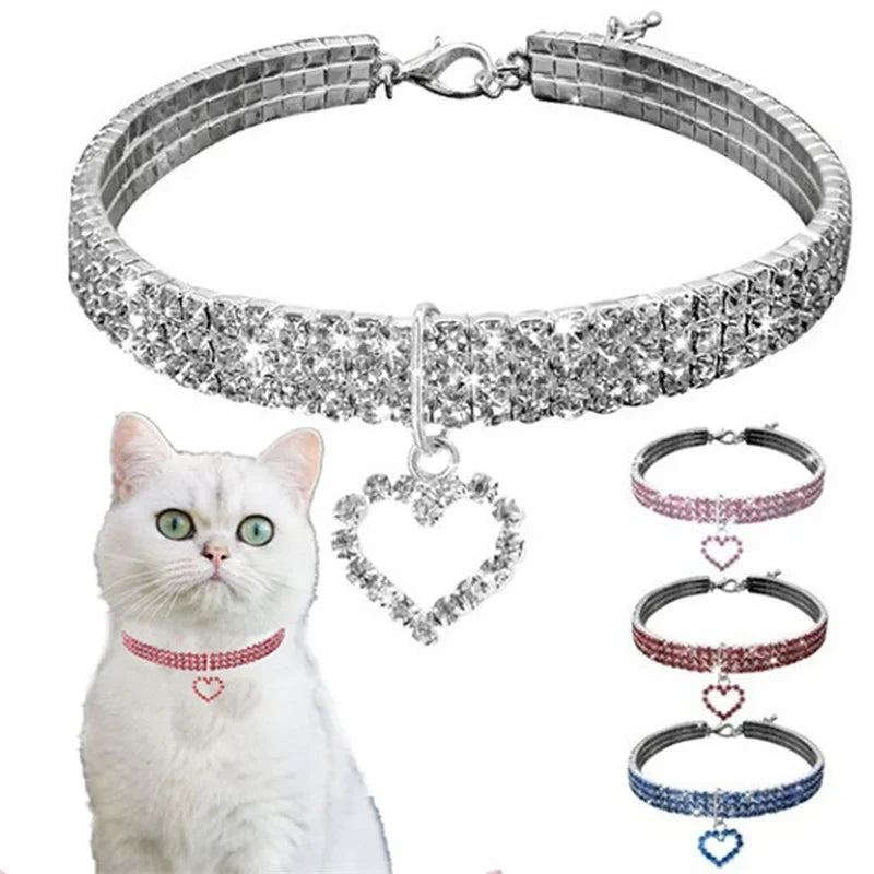 NONECN Bling Rhinestone Dog Collar For Pets And Everyday Wear