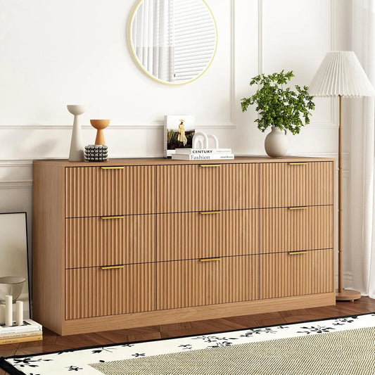 Nine-Drawer Dresser For Bedroom With Deep Storage