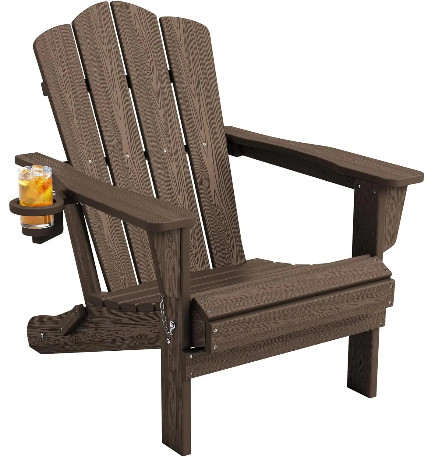 Folding Adirondack Chair HDPE All Weather Patio Outdoor Chair