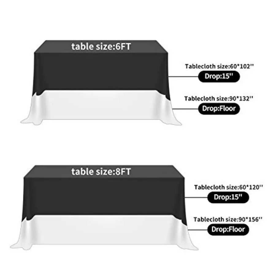 NONECN Stain Resistant Rectangle Tablecloth Set