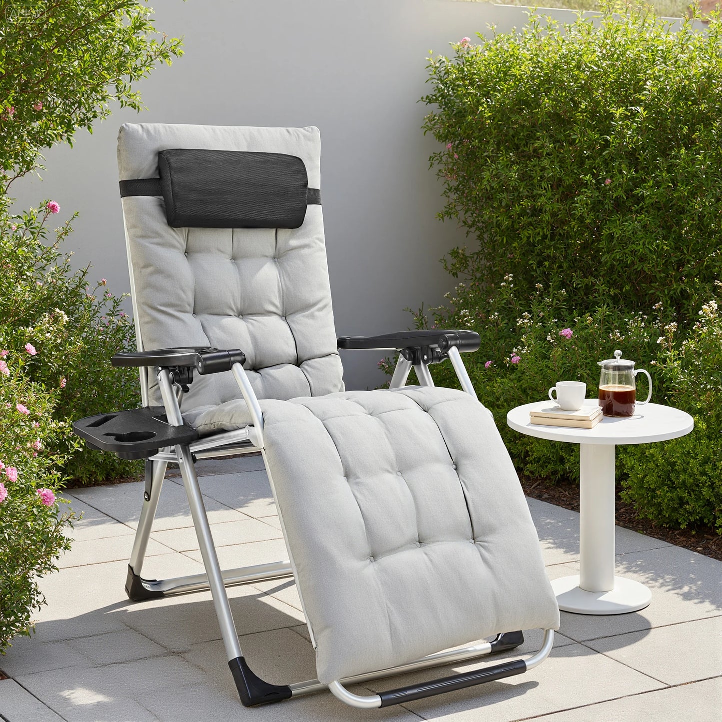 JHK Zero Gravity 2-Piece Portable Recliners with Cup Holders