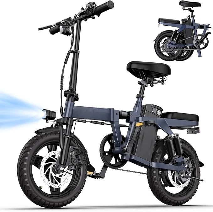 Foldable 500W Electric Bike With 28 Mile Range And Brakes