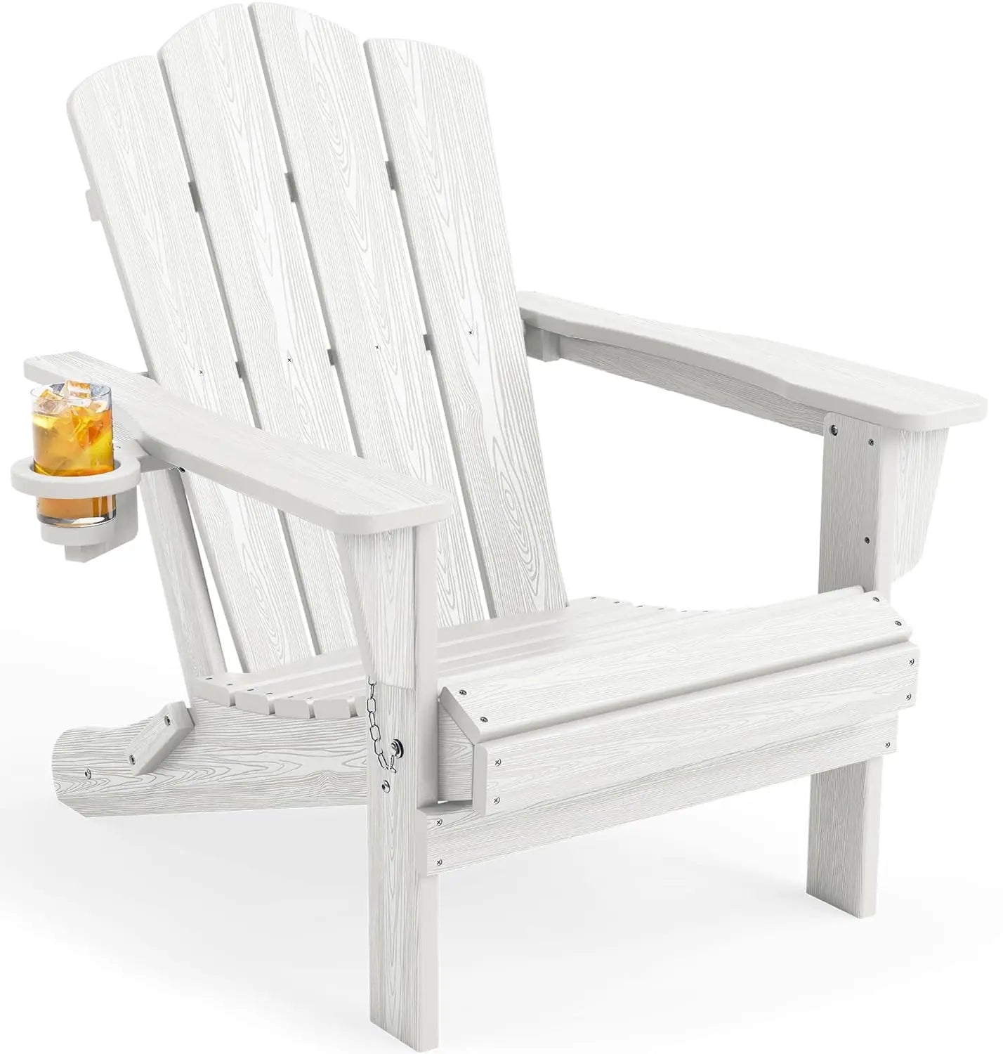 Folding Adirondack Chair HDPE All Weather Patio Outdoor Chair