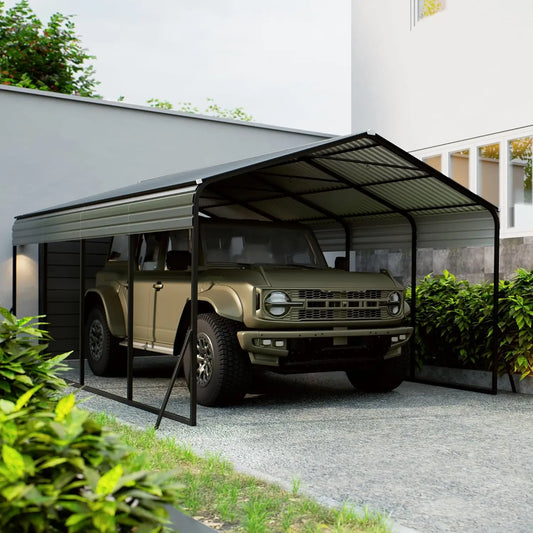 Metal Carport Heavy Duty Canopy With Galvanized Steel Frame