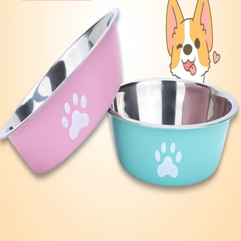 Stainless Steel Dog Bowls Anti Knock Design