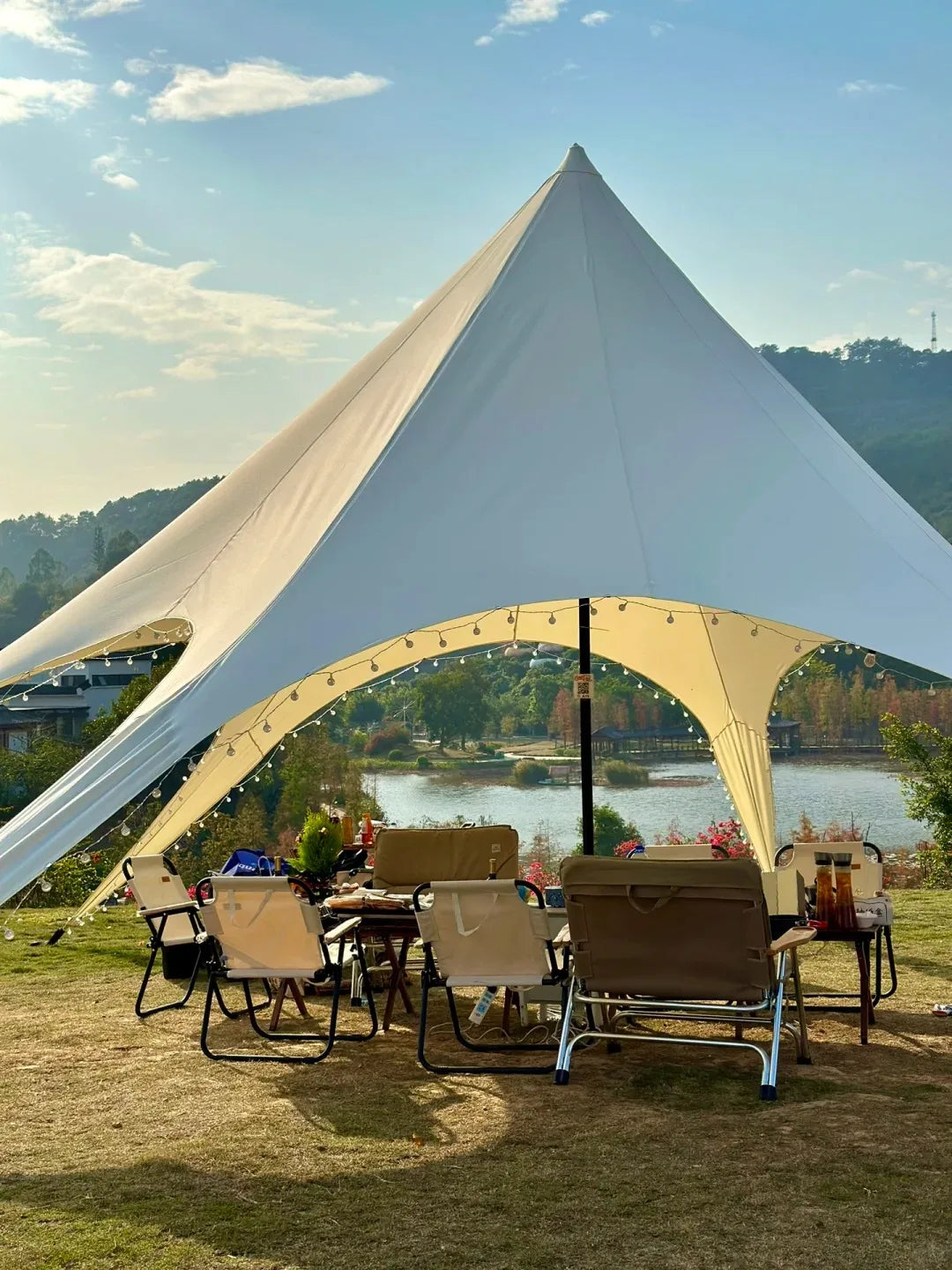 MOYU Star Canopy Tents Octopus Shape Double Pole 900D Oxford Cloth