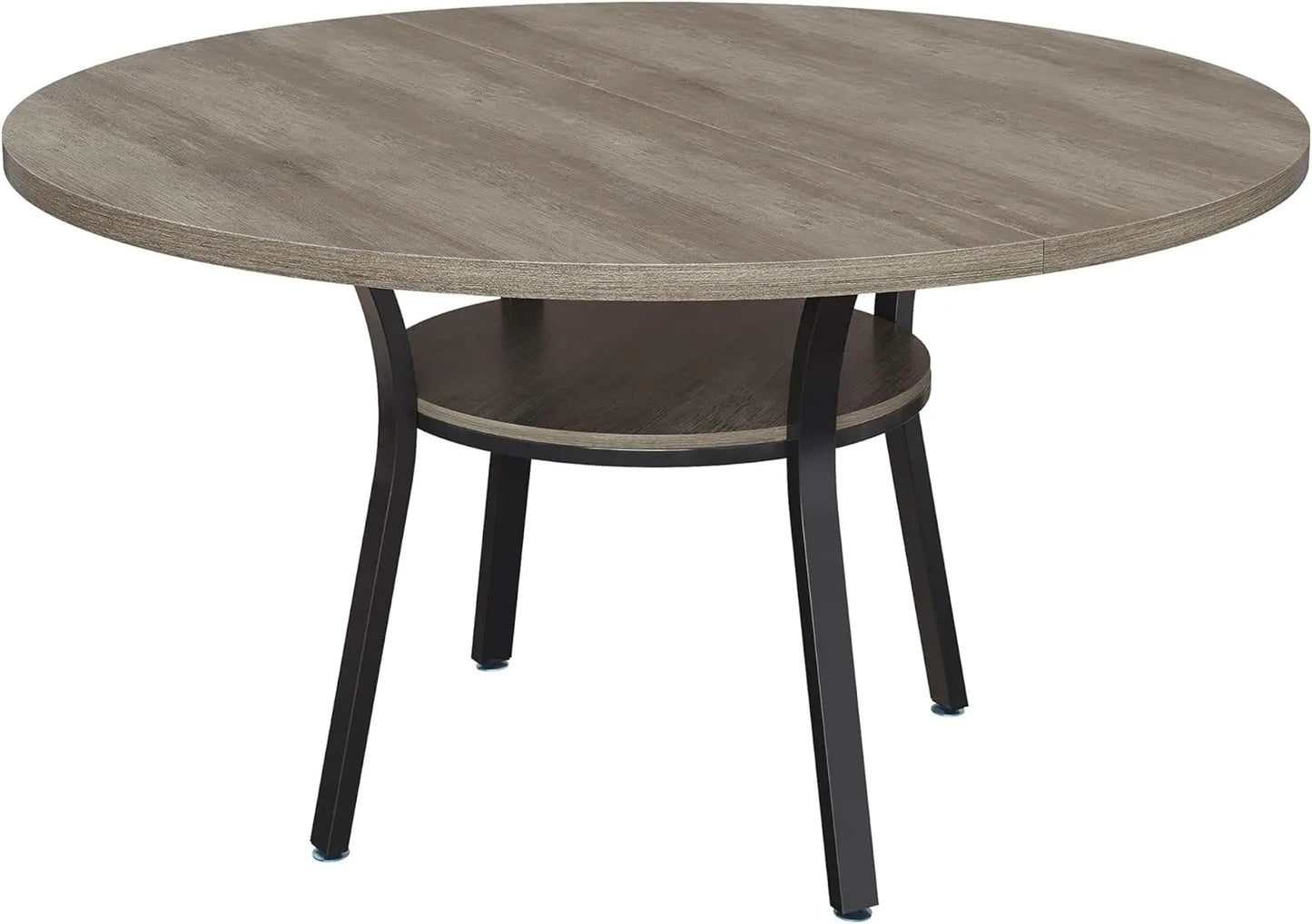 HiMISS Round Dining Table For 4-6 People With Storage Shelf