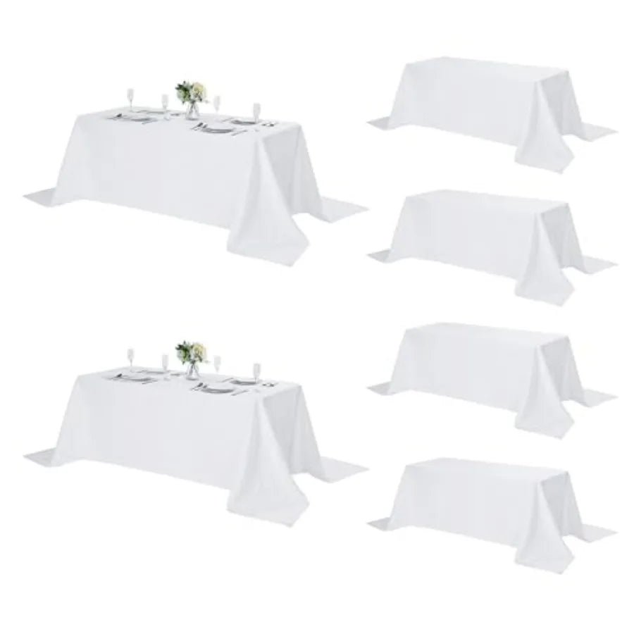 NONECN Stain Resistant Rectangle Tablecloth Set