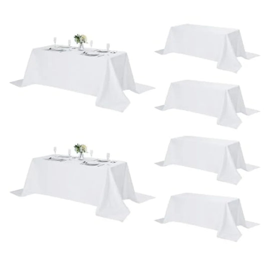 NONECN Stain Resistant Rectangle Tablecloth Set