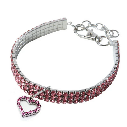 NONECN Bling Rhinestone Dog Collar For Pets And Everyday Wear