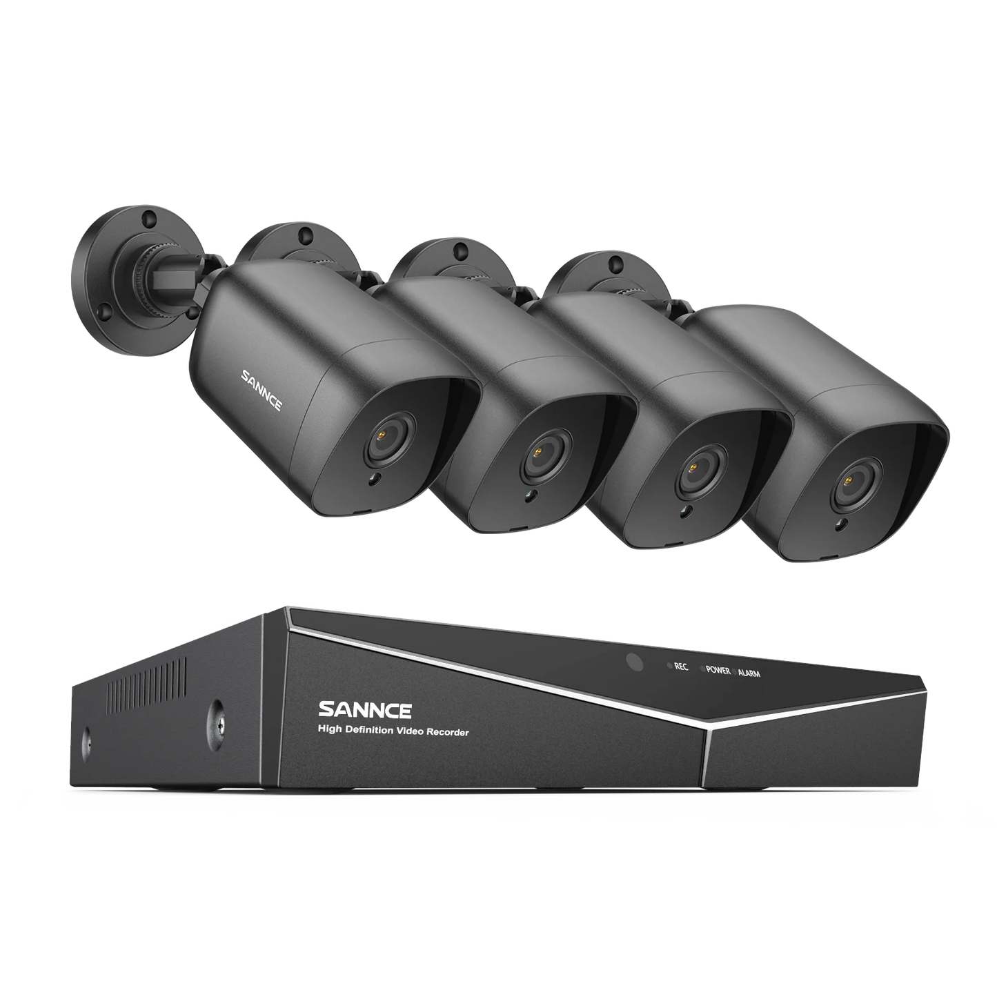 SANNCE 4 Channel DVR CCTV System With 2MP Outdoor Cameras