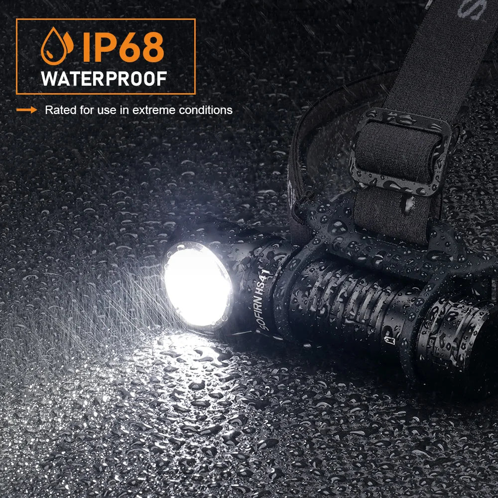 Sofirn HS41 Headlamp 4000lm USB-C Rechargeable LED Flashlight