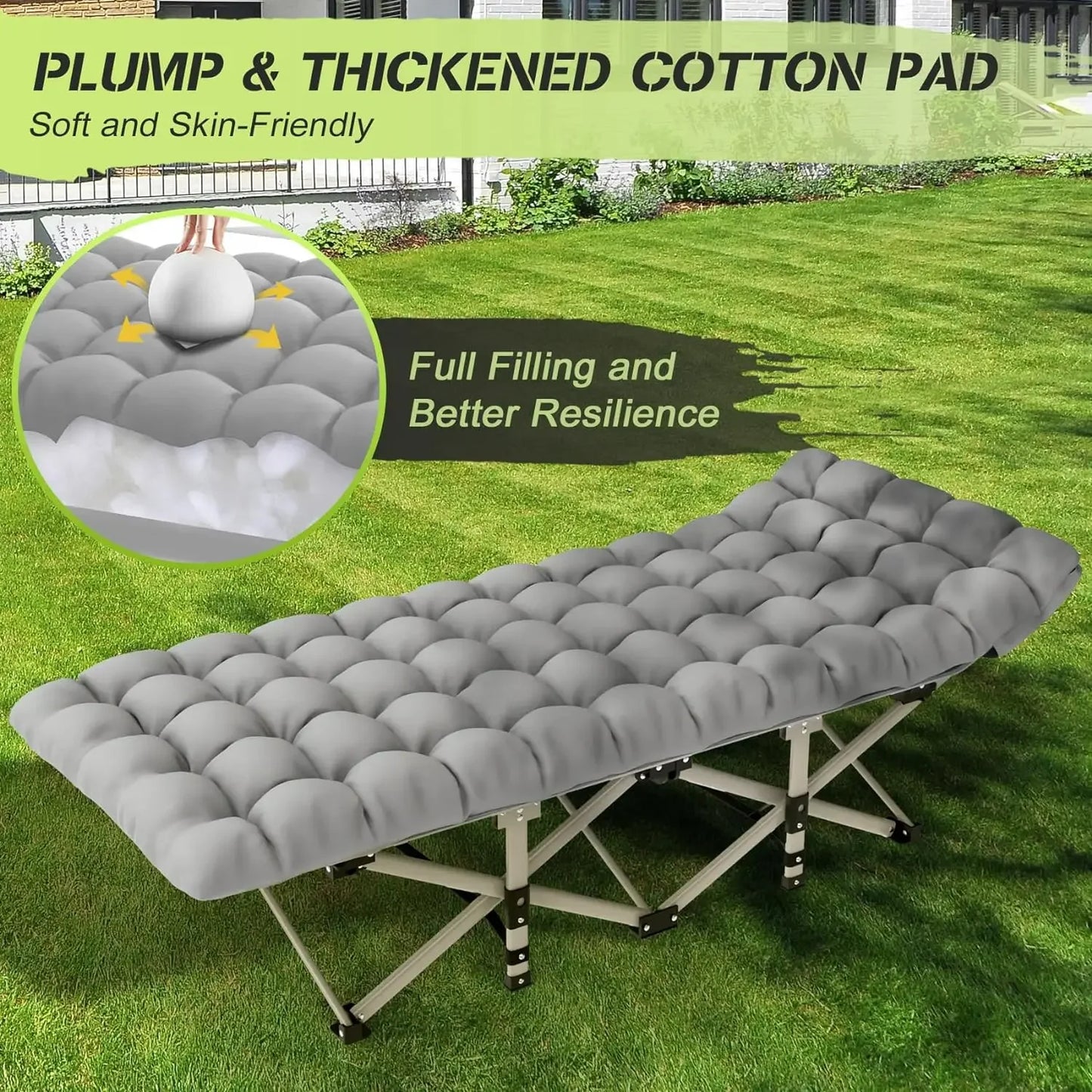 Snozeflex Portable Folding Camping Bed For Adults Outdoor Use