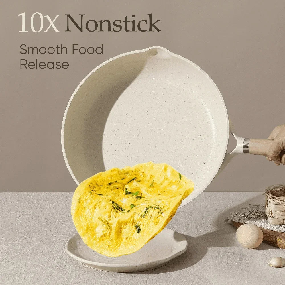 Nonstick Frying Pan With Granite Coating For Induction Cookware