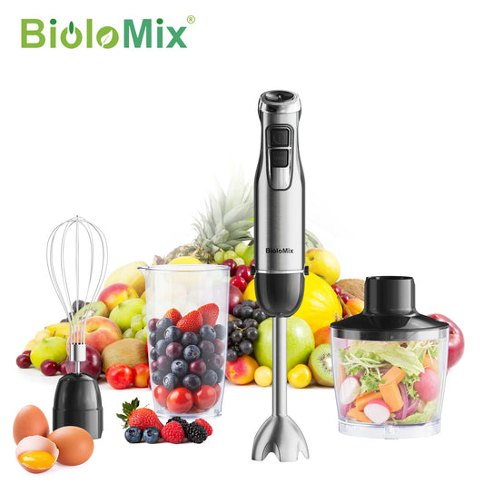 Biolomix 4-In-1 1200W Immersion Hand Blender With Chopper