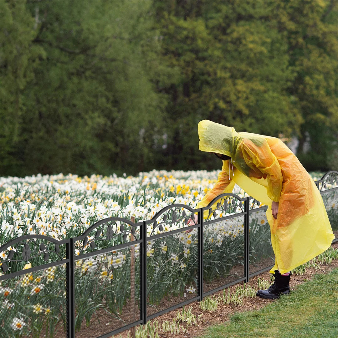 BINGOPAW 5Pcs Metal Dog Fence Pet Playpen Garden Barrier