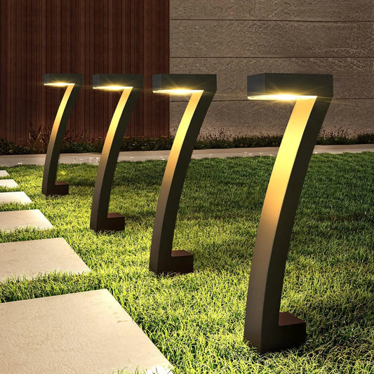 KPSTEK 6 Pack Solar Outdoor Pathway Lights Auto On Off