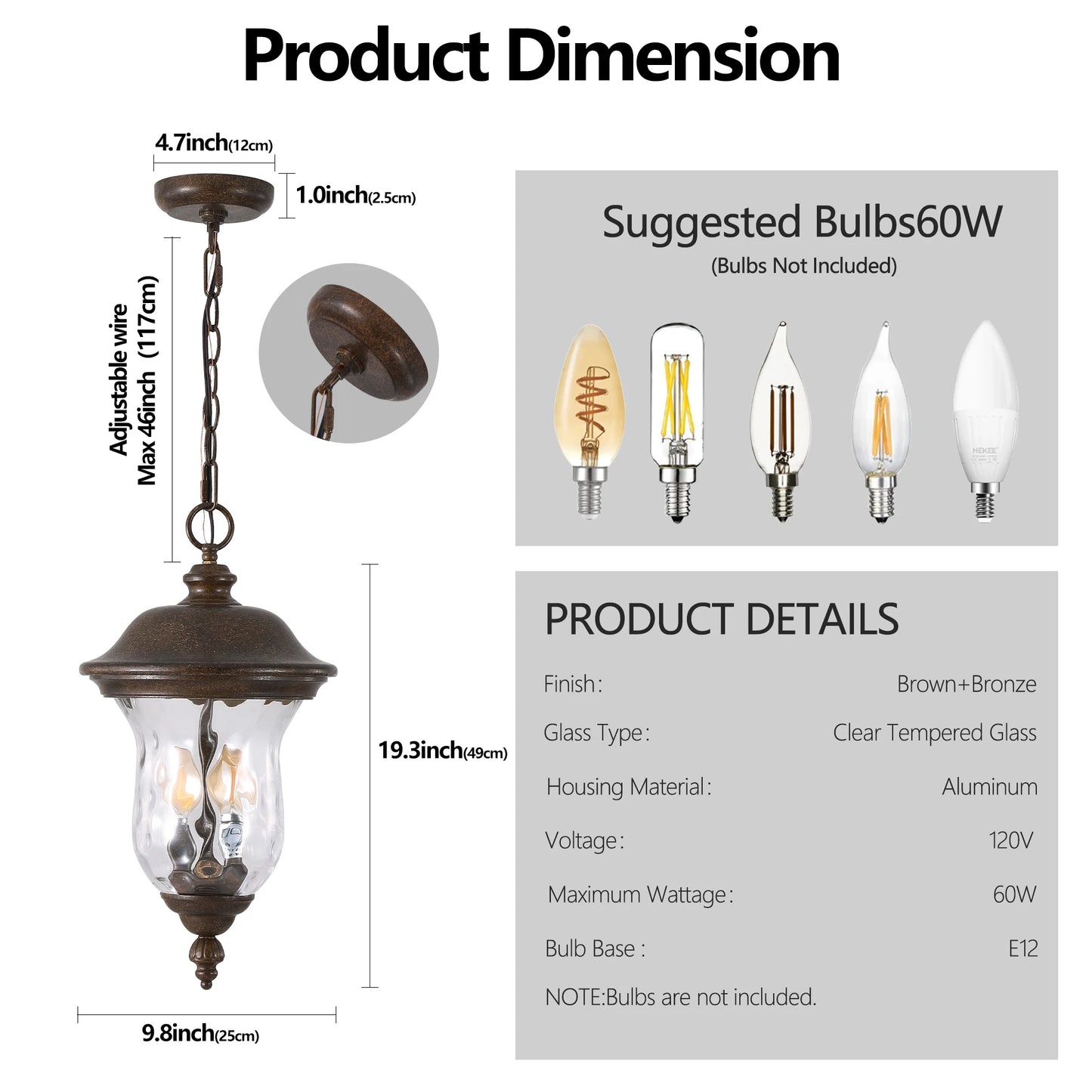 ARLGSITEC Outdoor Sconce Lights Waterproof Wall Lanterns