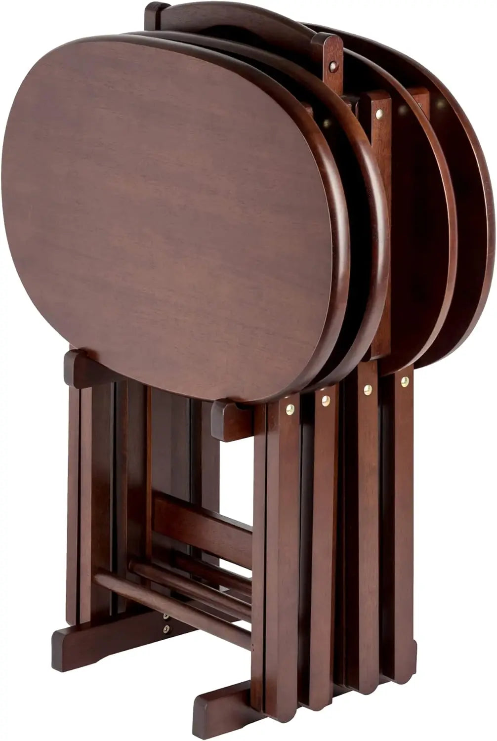 Solid Wood Snack Table Set With Stand For Living Room