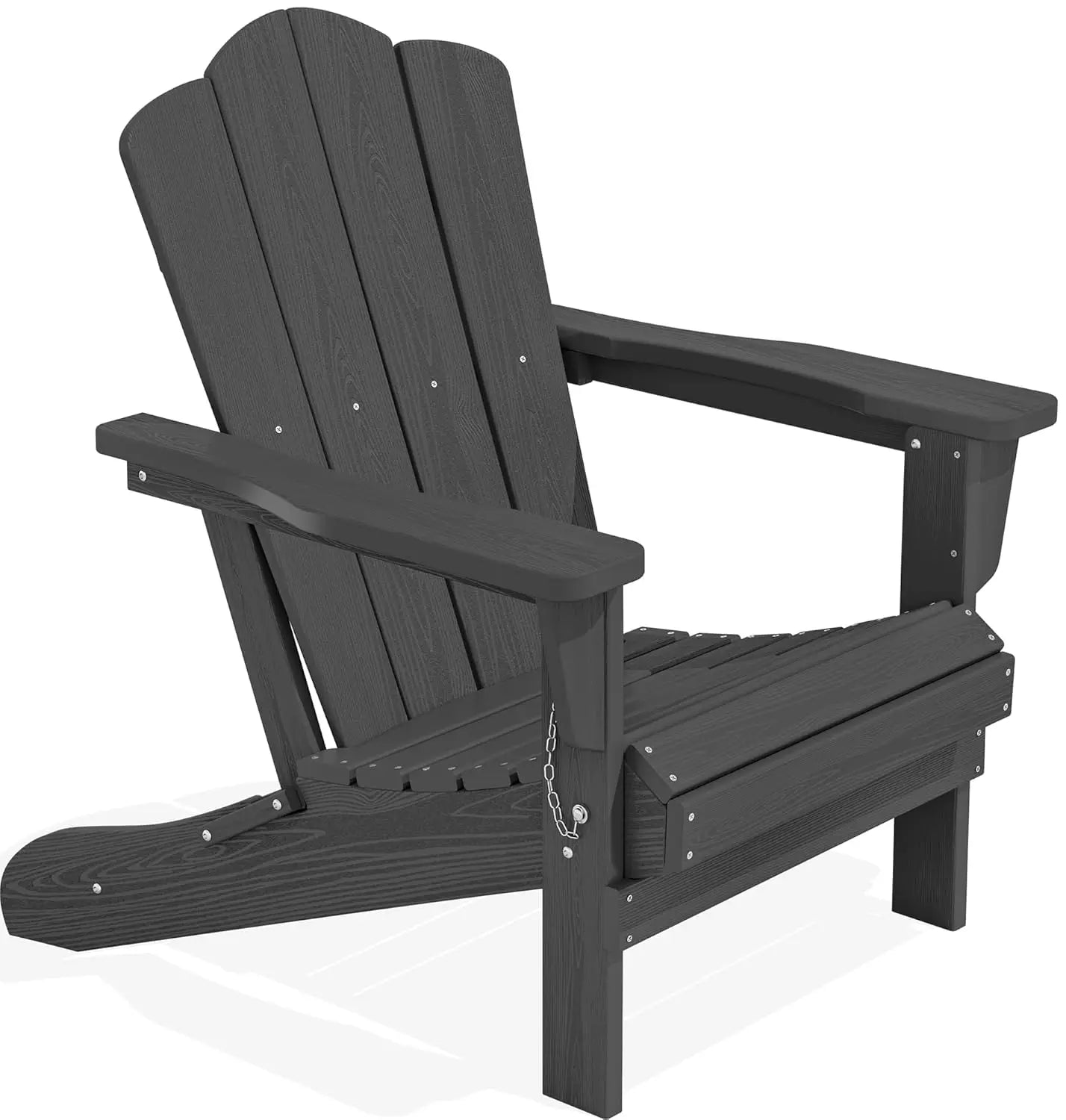 Folding Adirondack Chair HDPE All Weather Patio Outdoor Chair