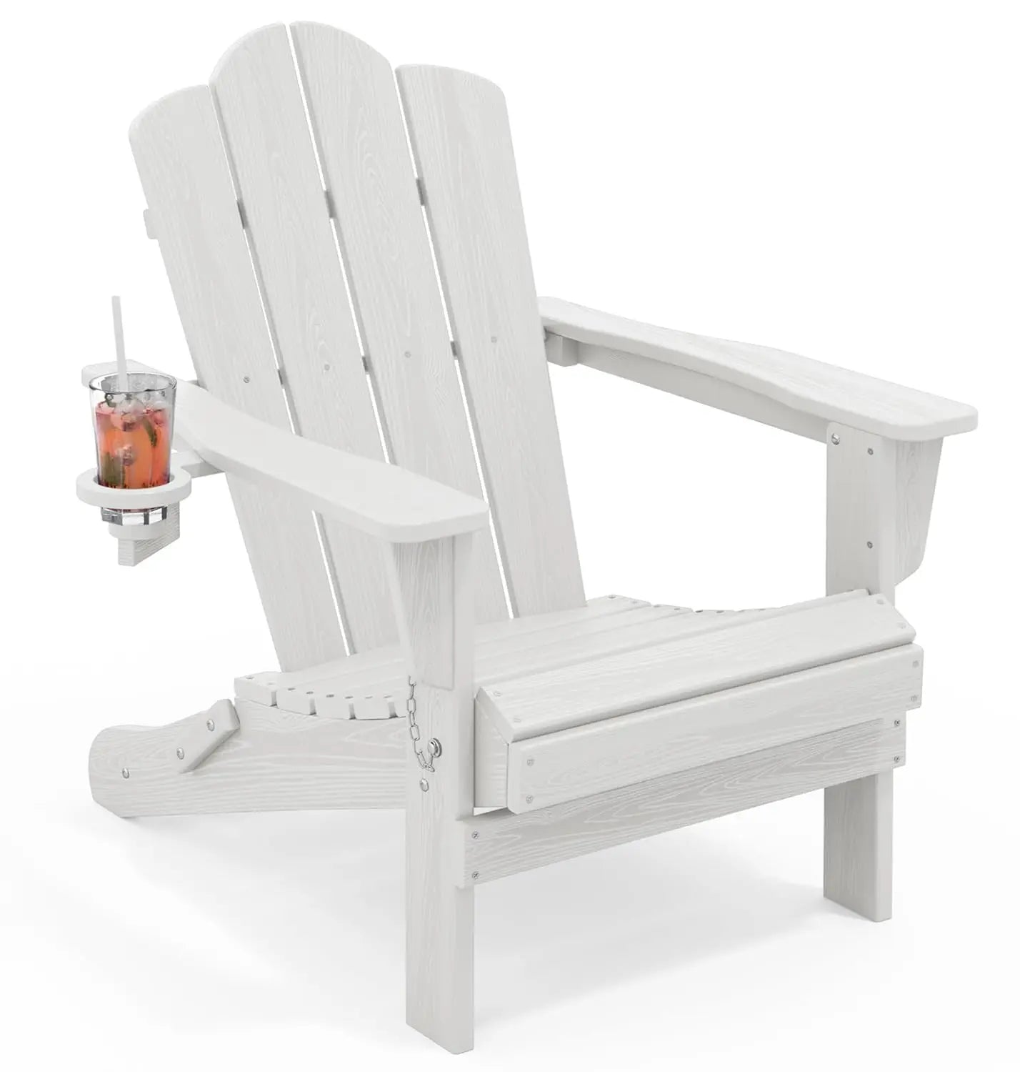 Folding Adirondack Chair HDPE All Weather Patio Outdoor Chair
