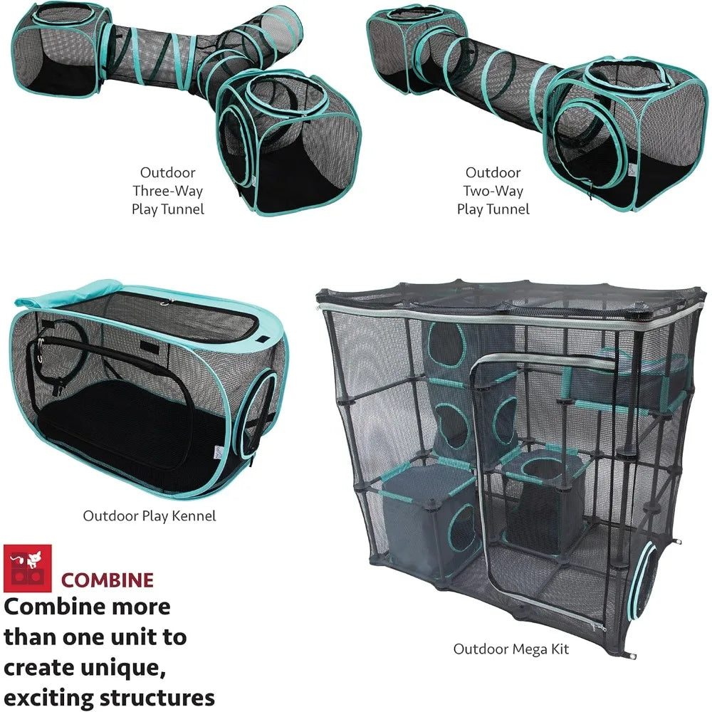 Outdoor Cat Catio Furniture and Play Kit for Cats Mega