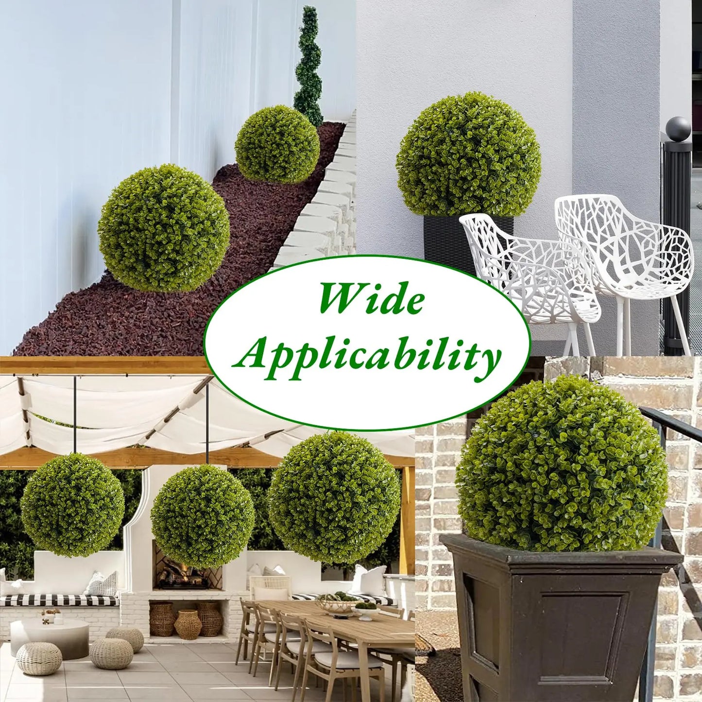 Studyset Artificial Topiary Balls Outdoor Decor Set Of Two