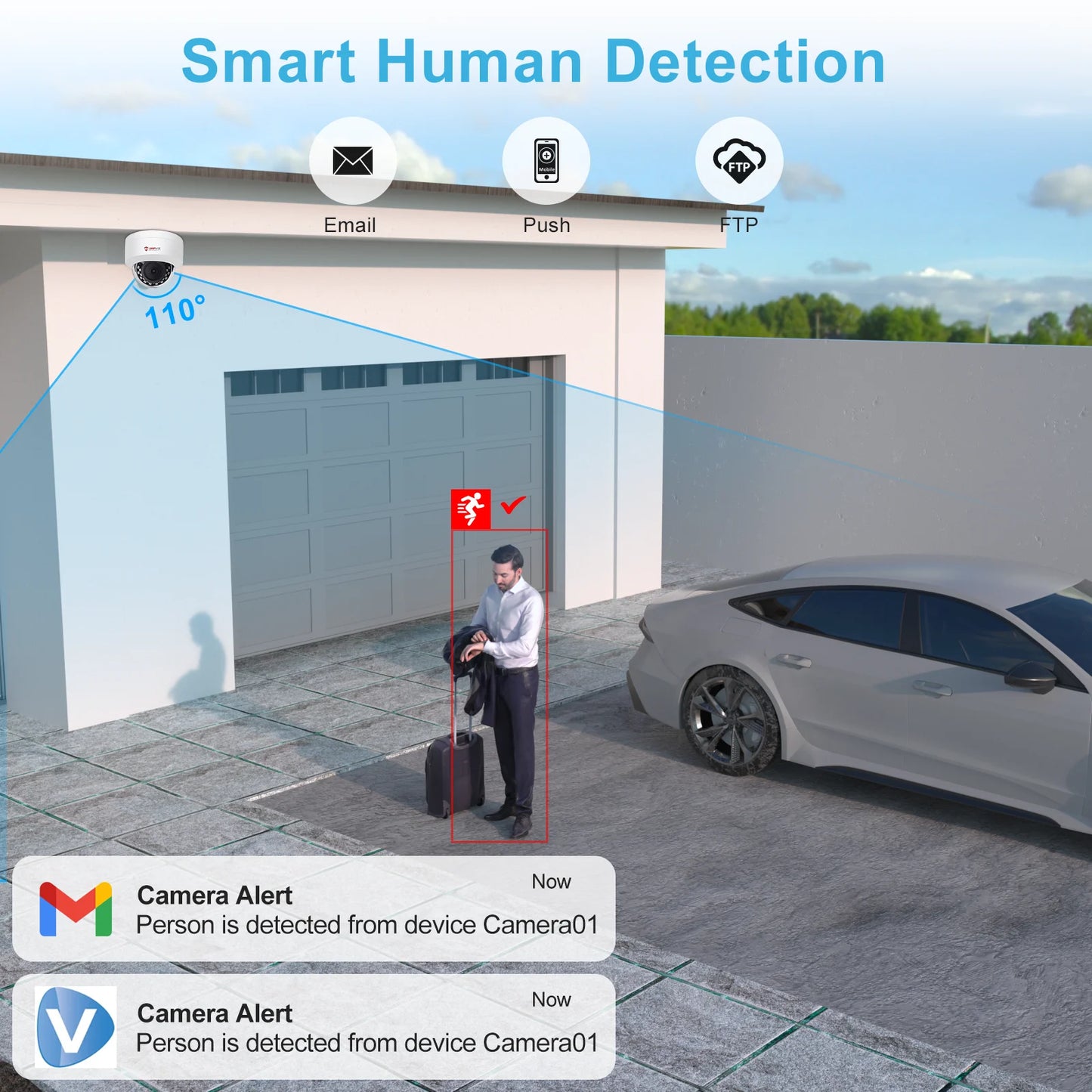 Anpviz 5MP POE IP Dome Camera Outdoor Security IP66
