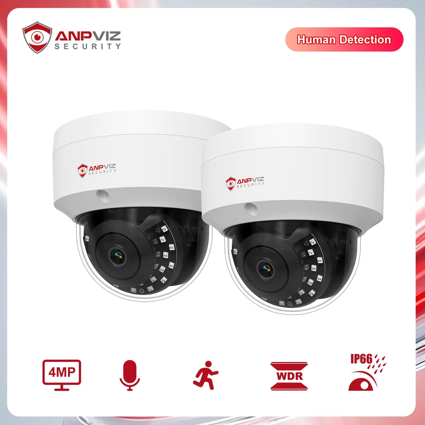 Anpviz 5MP POE IP Dome Camera Outdoor Security IP66