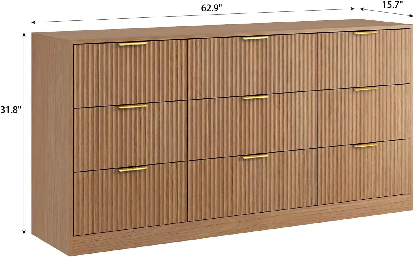 Nine-Drawer Dresser For Bedroom With Deep Storage
