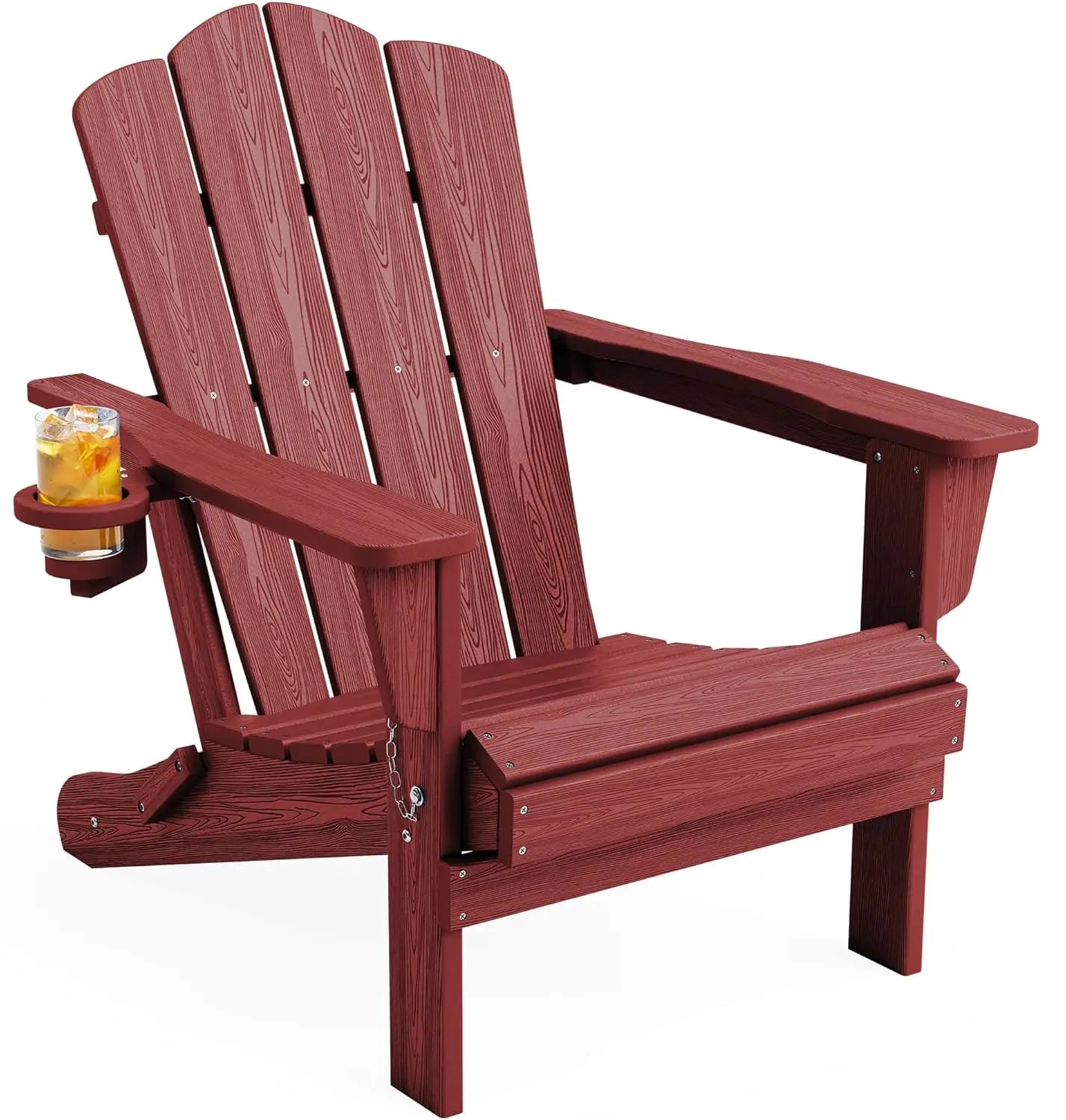 Folding Adirondack Chair HDPE All Weather Patio Outdoor Chair