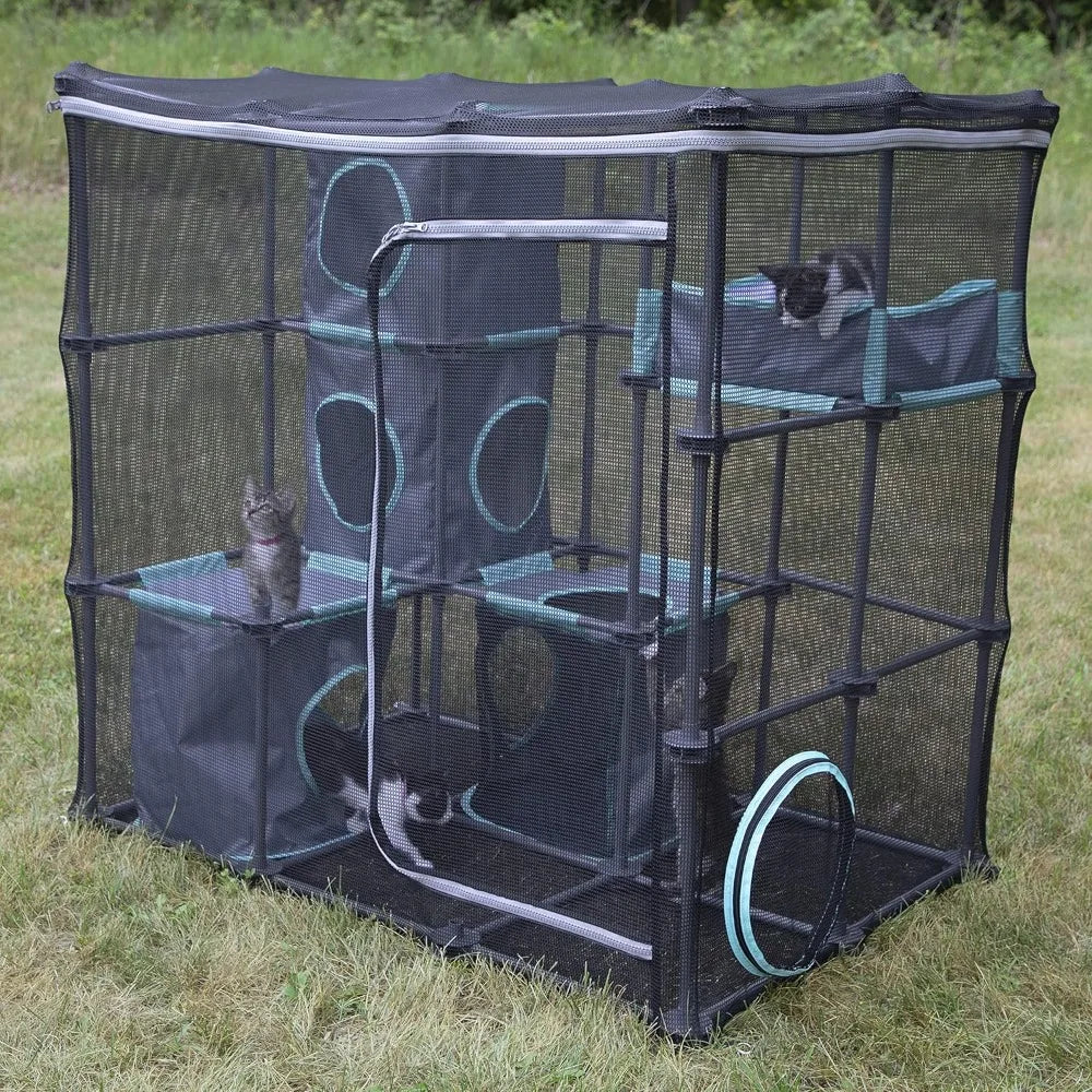 Outdoor Cat Catio Furniture and Play Kit for Cats Mega
