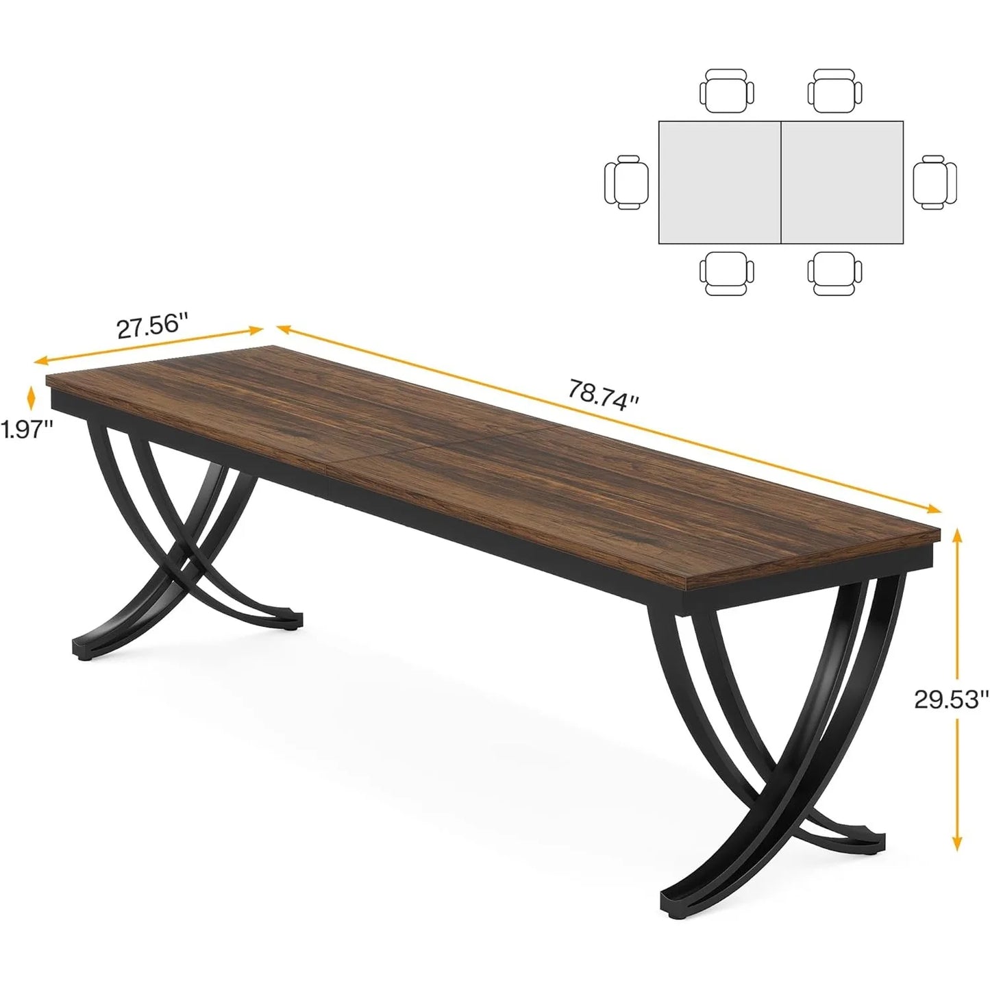 LITTLE TREE Rectangular Dining Table For Six To Eight