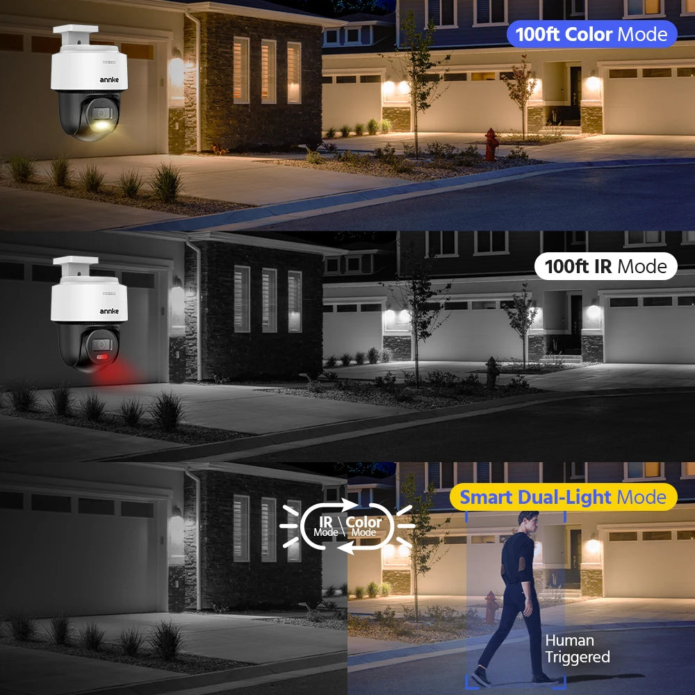 ANNKE 3K Smart Dual Light Network Dome Camera 12MP PoE