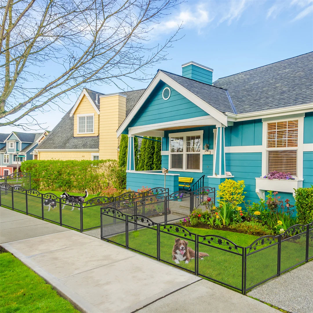 BINGOPAW 5Pcs Metal Dog Fence Pet Playpen Garden Barrier