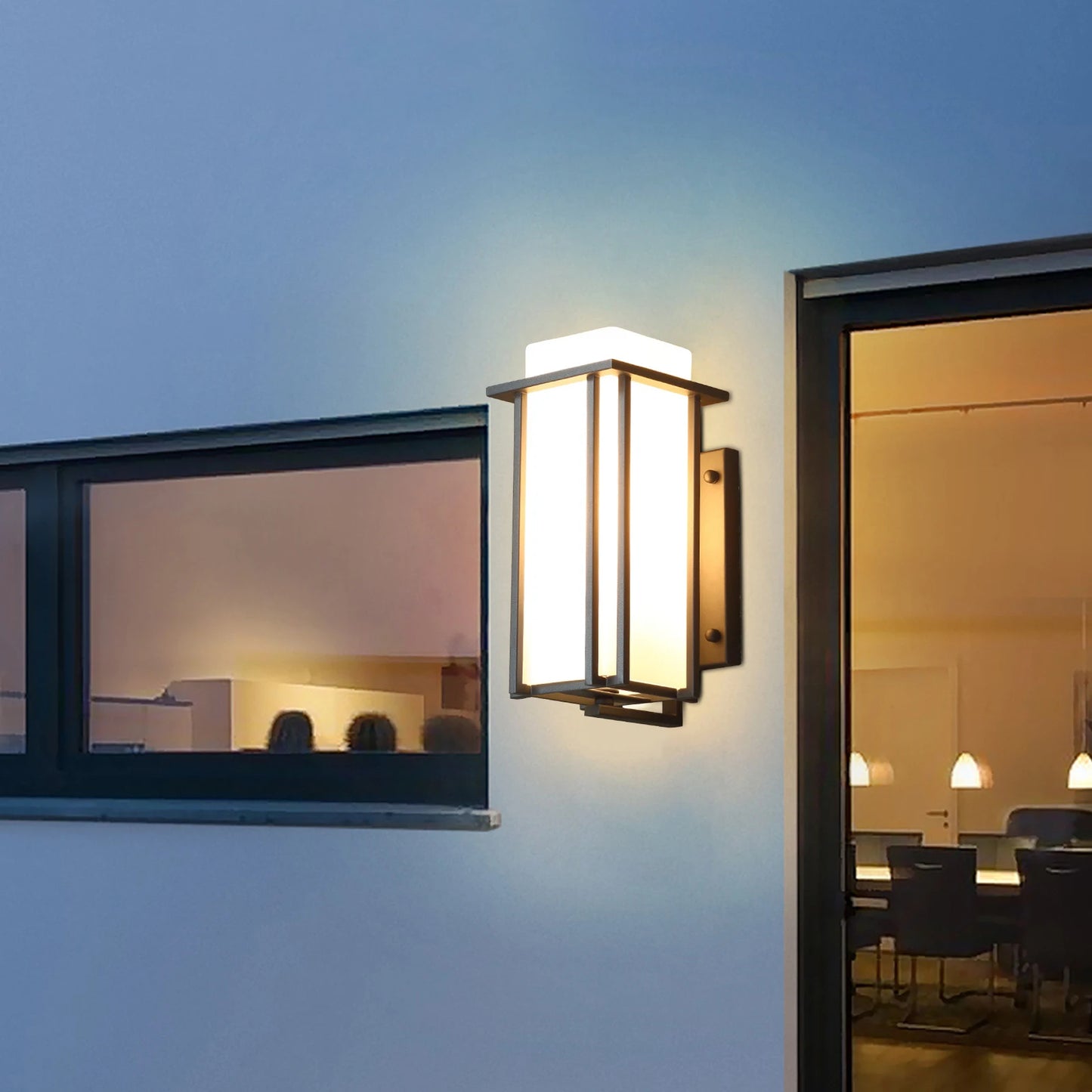 Outdoor Wall Lamp Weatherproof Rustproof Frosted Glass Porch