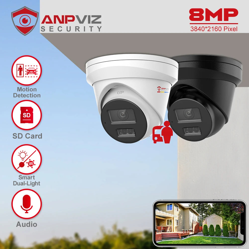 Anpviz Smart Light Vision Turret 8MP POE IP Camera