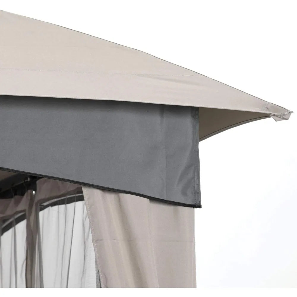 Outdoor Gazebo With Mosquito Netting For Patio And Garden