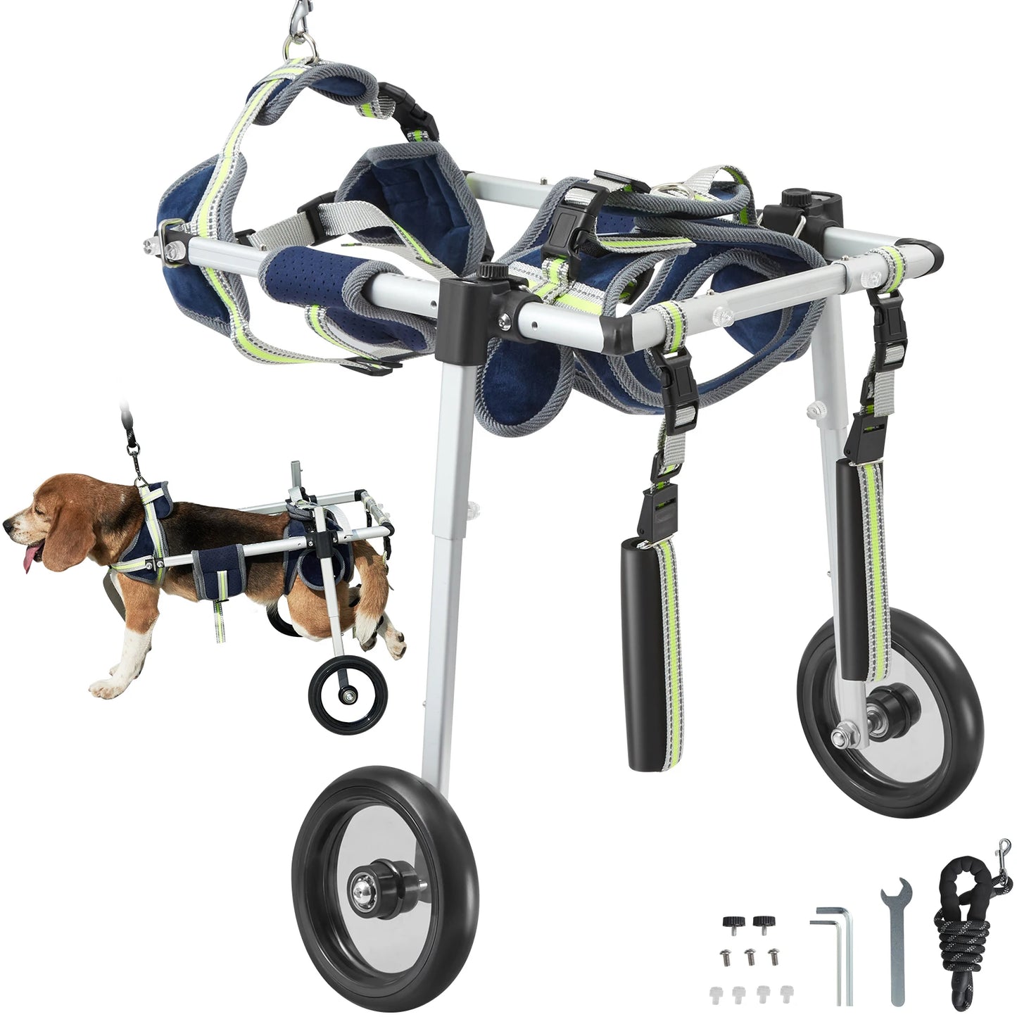 SucceBuy Two Wheel Dog Wheelchair For Hind Limbs Mobility Aid