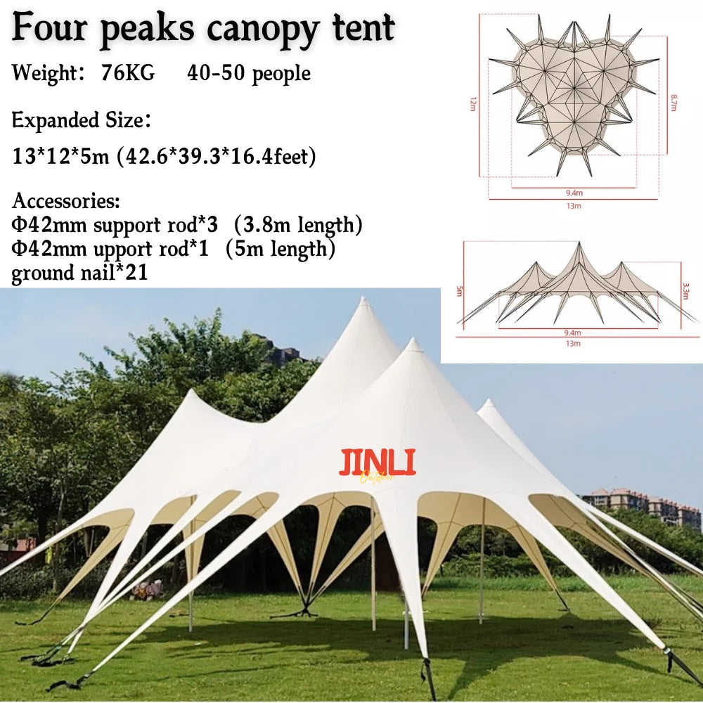 MOYU Star Canopy Tents Octopus Shape Double Pole 900D Oxford Cloth