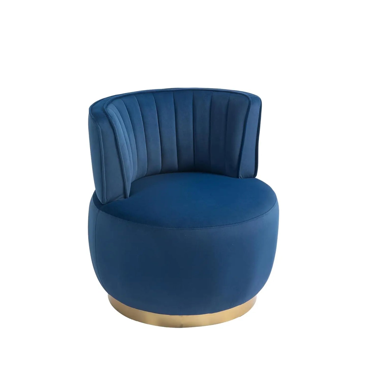 Modern Velvet Swivel Barrel Chair 360 Degree Plush Upholstered Armchair