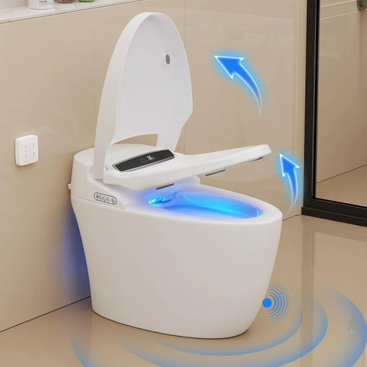 Smart One-Piece Tankless Toilet With Heated Seat And Auto Flush