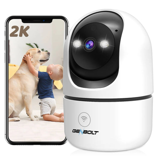GENBOLT WiFi Indoor Security Camera 3MP Auto Tracking Baby Monitor